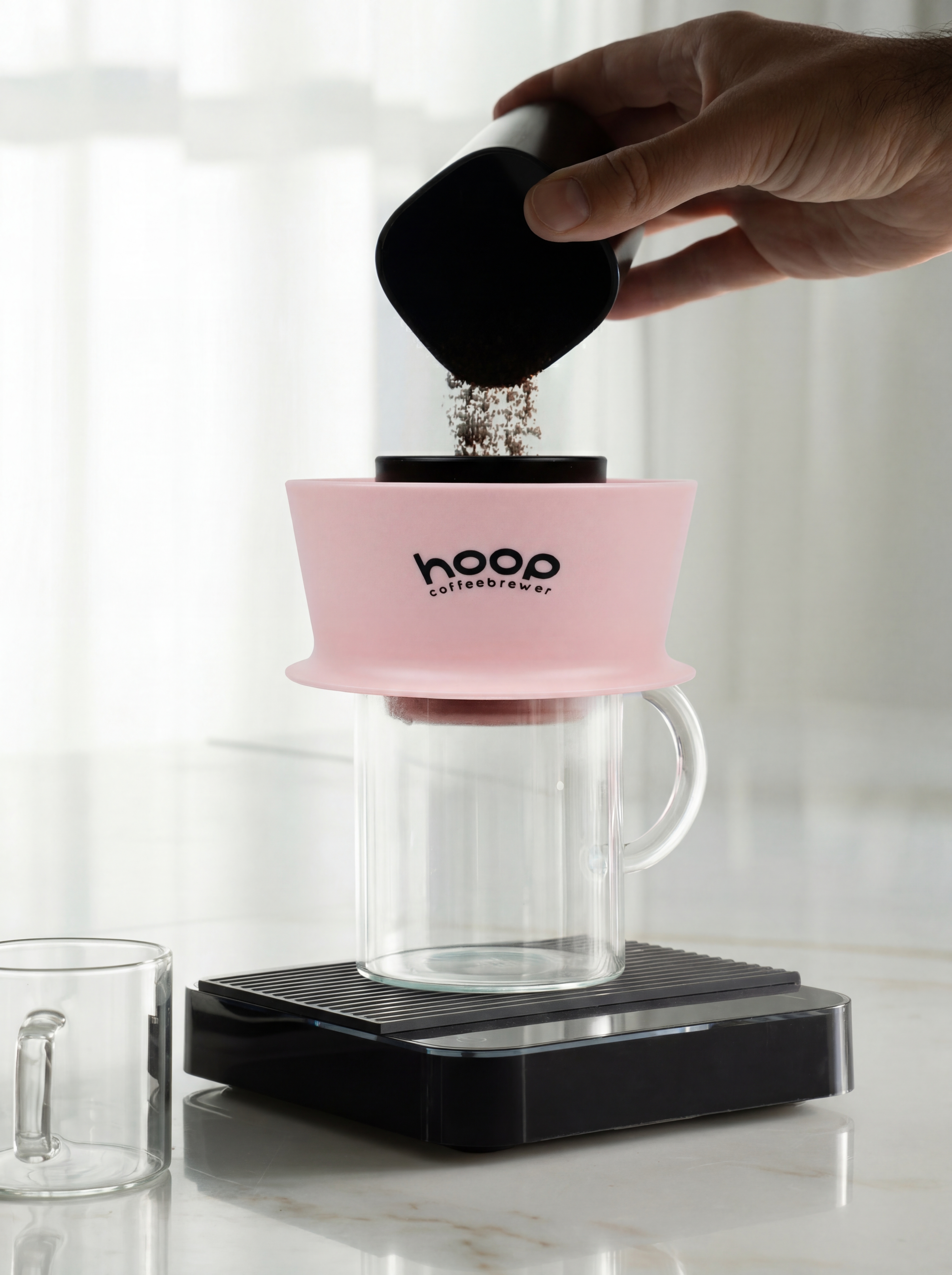 Hoop coffee brewer, розовая