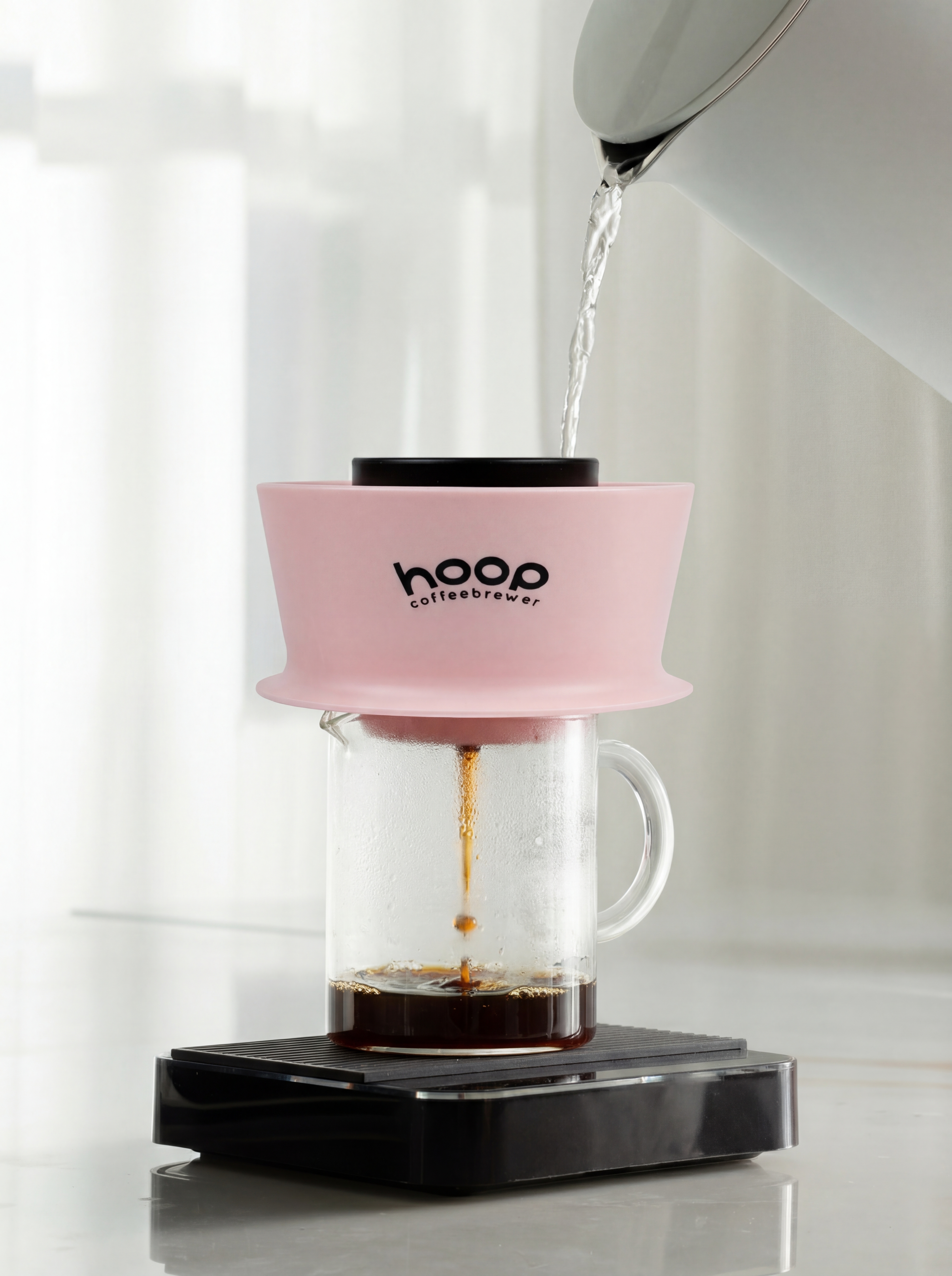 Hoop coffee brewer, розовая